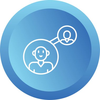 Topluluk Yöneticisi Web simgesi vektör illüstrasyonu