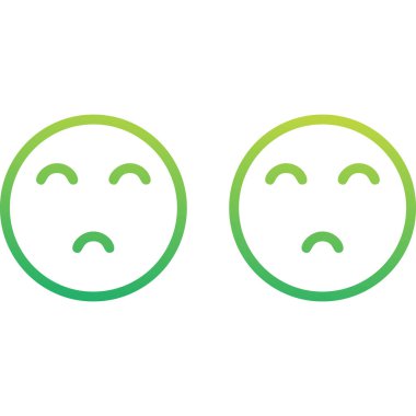 Üzgün surat ifadeleri. Web basit illüstrasyonu