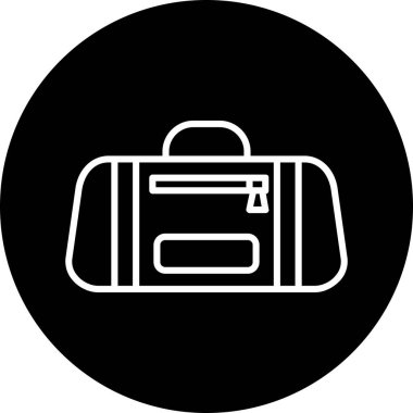 Spor çantası simgesi, vektör illüstrasyonu