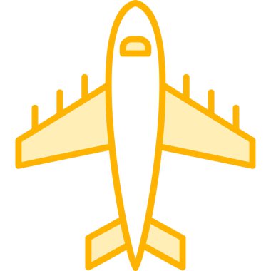 Uçak. Web simgesi basit illüstrasyon 