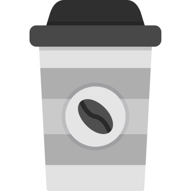 Kahve Kupası web simgesi, vektör çizim 