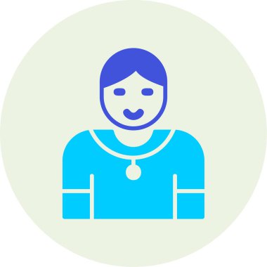 Jimnastik eğitmeni web simgesi, vektör illüstrasyonu