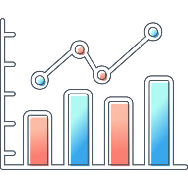 bar çizelgesi simgesi, vektör illüstrasyonu 