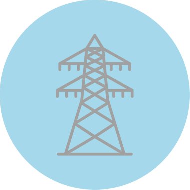 elektrik kulesi simgesi, vektör illüstrasyonu