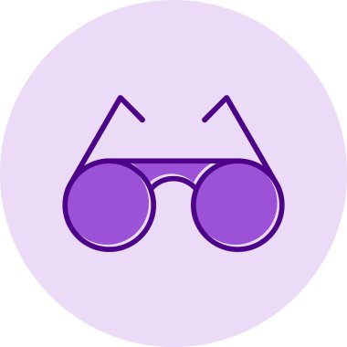 Gözlük. Web simgesi basit illüstrasyon