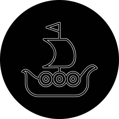 Gemi simgesi web basit illüstrasyon