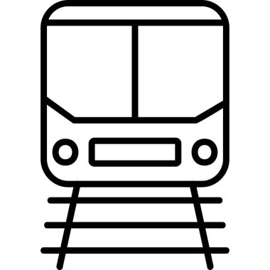Tren Simgesi Basit Vektör İllüstrasyonu