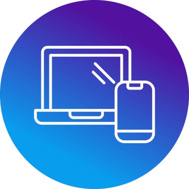 Tepkili web tasarım simgesi, vektör illüstrasyonu basit tasarım