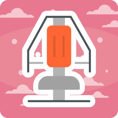 Chest Press makine simgesinin vektör illüstrasyonu