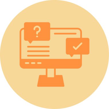 Quiz web simgesi vektör illüstrasyonu