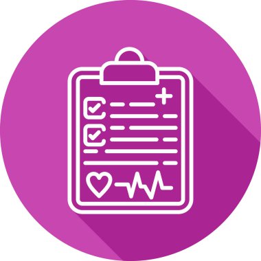 Sağlık Denetimi panosu simgesi, vektör illüstrasyonu 