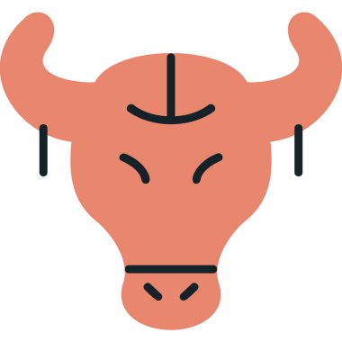 Boğa Kafatası ikon vektör çizimi