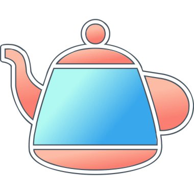 Vektör illüstrasyonu, çaydanlık ağı simgesi 