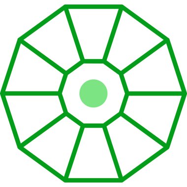 On iki yüzlü. Web simgesi basit illüstrasyon