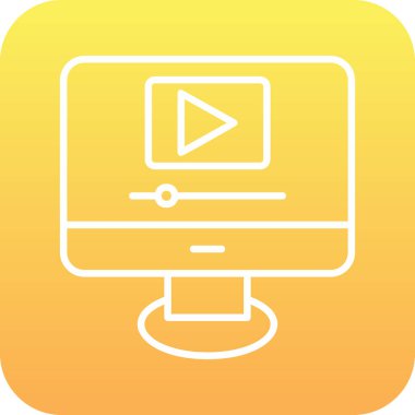 Video oynatıcı ikon vektör illüstrasyonu 