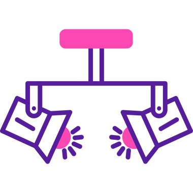 Spotlight simgesi, web basit illüstrasyon