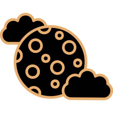 Dolunay simgesi, vektör illüstrasyonu