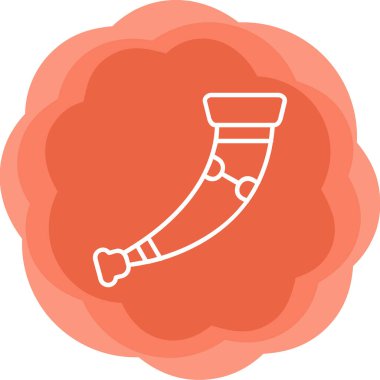 Boynuz. Web simgesi basit illüstrasyon