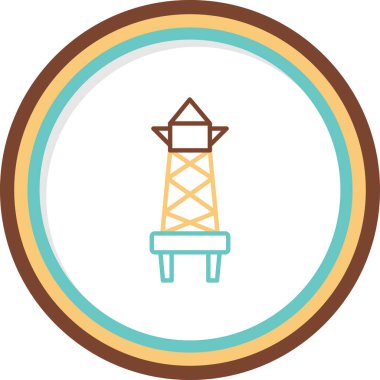 Uydu kulesi işaret çizgisi ağ simgesi, vektör illüstrasyonu