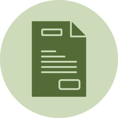 belge simgesi, vektör illüstrasyonu basit tasarım