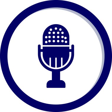 mikrofon simgesi vektör illüstrasyonu 