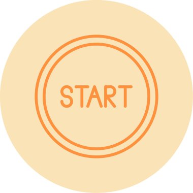 Düğme web simgesi, vektör illüstrasyonunu başlat  