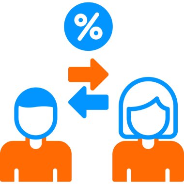 Kişiler Arası Zeka simgesi, vektör illüstrasyonu 