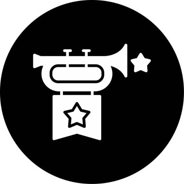 Trompet simgesi, vektör illüstrasyonu basit tasarım