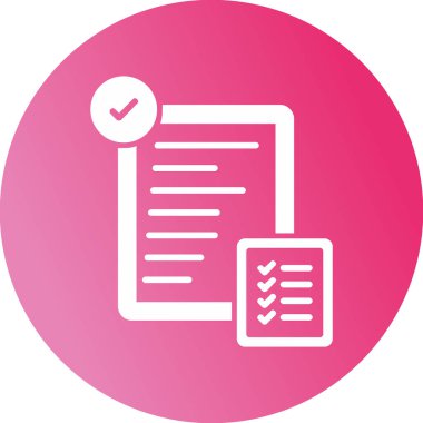 Onay listesi düz simgesi 