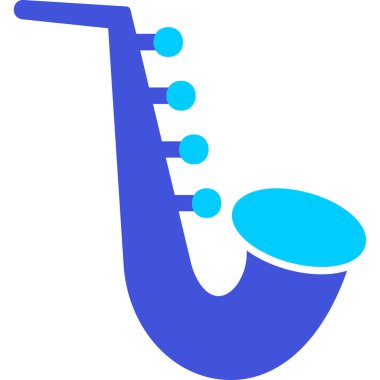 Saksafon. Web simgesi basit tasarım 