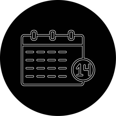 Takvim simgesi, vektör illüstrasyonu basit tasarım