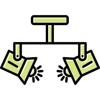 Spotlight simgesi, web basit illüstrasyon