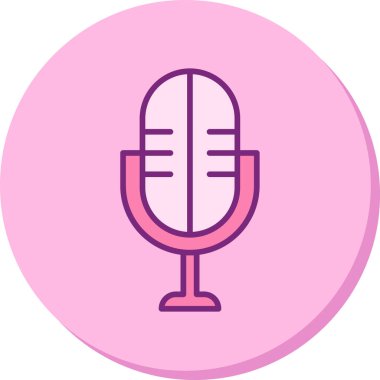 mikrofon simgesi vektör illüstrasyonu 