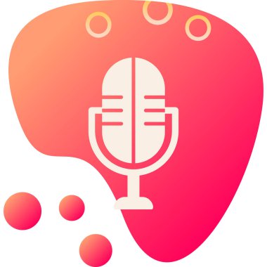 mikrofon simgesi vektör illüstrasyonu 