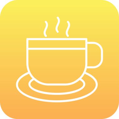 Kahve. Web simgesi basit illüstrasyon 