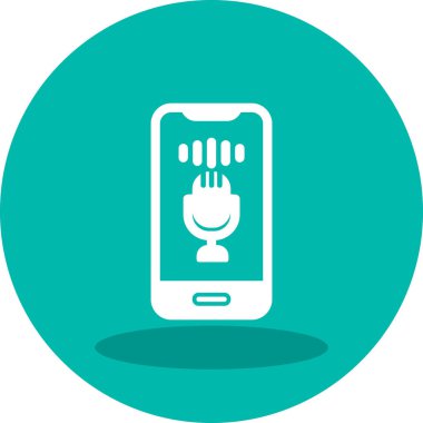 ses kontrolü, mikrofon web simgesi, basit vektör illüstrasyonu 