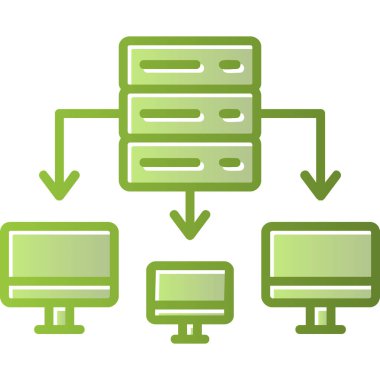 Küme hesaplama simgesi, vektör illüstrasyonu basit tasarım