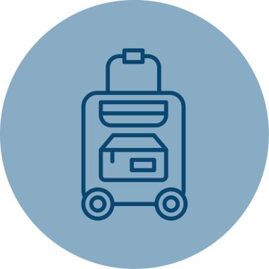 Bagaj web simgesi, vektör çizim 