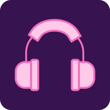 Kulaklık. Web simgesi basit illüstrasyon 