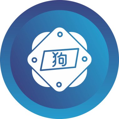 köpek simgesi tasarımı, vektör illüstrasyonu 