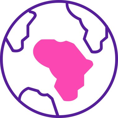 toprak küresi simgesi, vektör illüstrasyonu basit tasarım