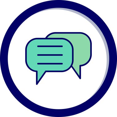 Sohbet simgesi vektör illüstrasyonu 