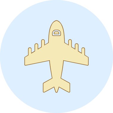 Uçak. Web simgesi basit illüstrasyon 