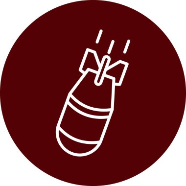 Hava bombası. Web simgesi basit illüstrasyon
