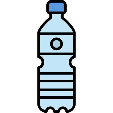 Su şişesi. Web simgesi basit illüstrasyon