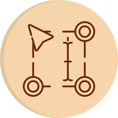 Yatay Yazı Simgesinin vektör çizimi    