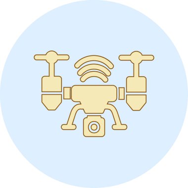 Drone simgesi vektör illüstrasyon tasarımı