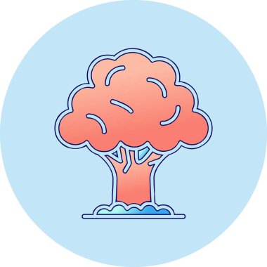 Ağaç. Web simgesi basit illüstrasyon 