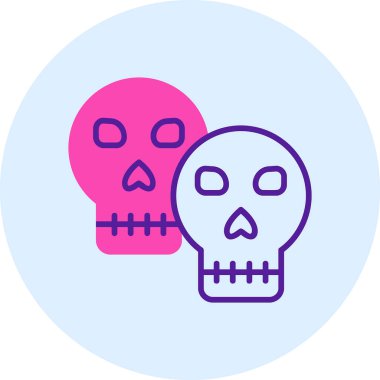 kafatası simgesi vektör illüstrasyonu