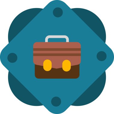 Bavul web simgesi, vektör çizim